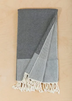 Territory Design Tunisian Beach / Bath Towel - Black Home Goods