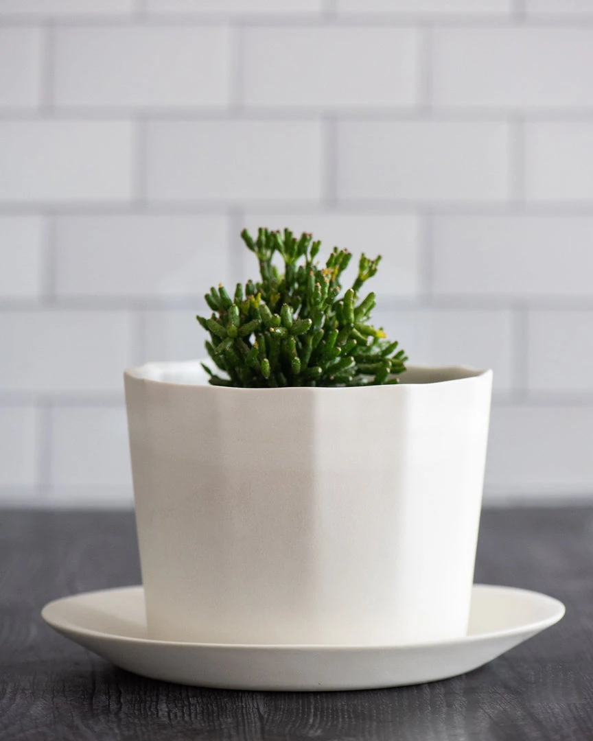 The Bright Angle Home Goods Native Porcelain Planter - Mica Black 5 The Bright Angle Home Goods Native Porcelain Planter - Mica Black