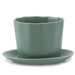 The Bright Angle Home Goods Native Porcelain Planter - Rosemary Green