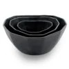 The Bright Angle Porcelain Nesting Bowl Set - Mica Black