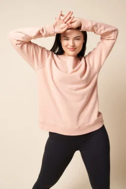The Standard Stitch College Sweatshirt - Pale Pink