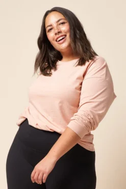 The Standard Stitch Long Sleeve Tee - Pale Pink