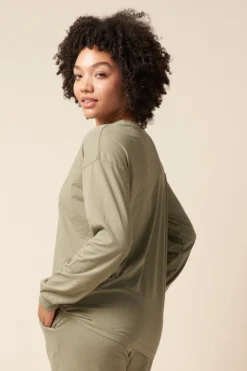 The Standard Stitch Long Sleeve Tee - Sage