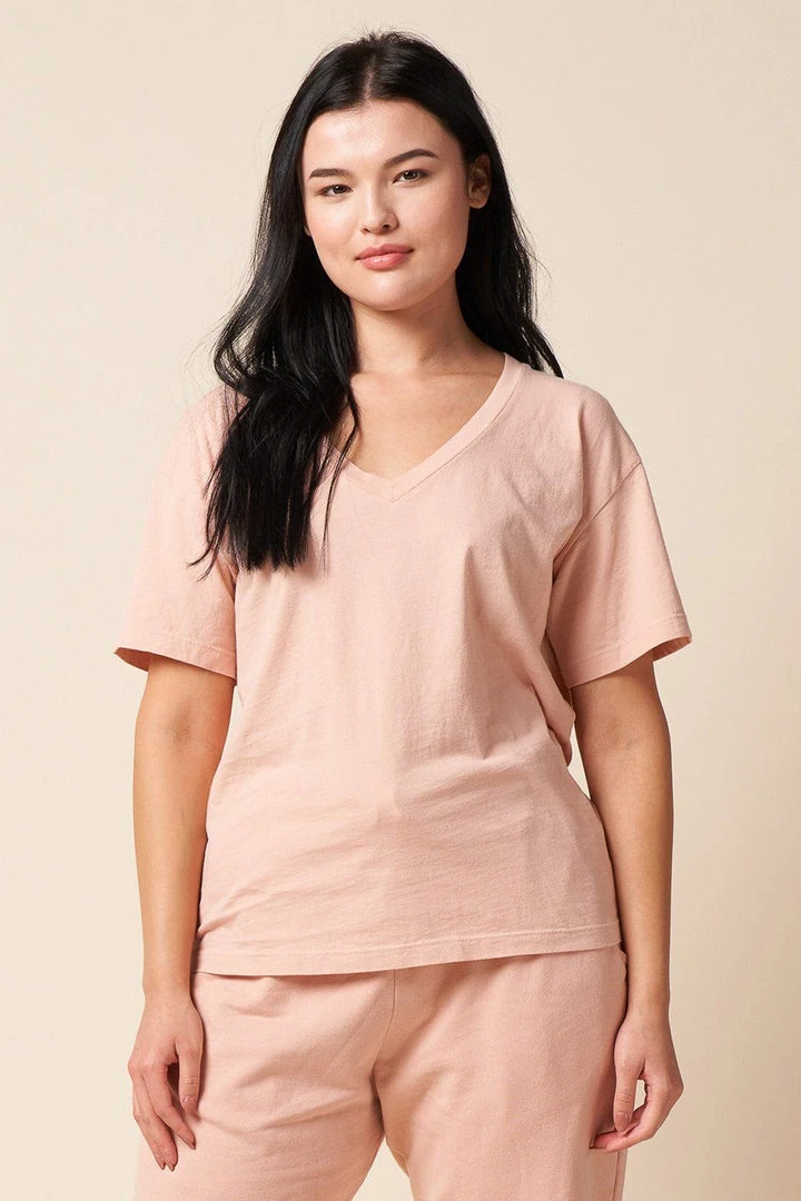 The Standard Stitch Clothing Relaxed V - Pale Pink 3 The Standard Stitch Clothing Relaxed V - Pale Pink