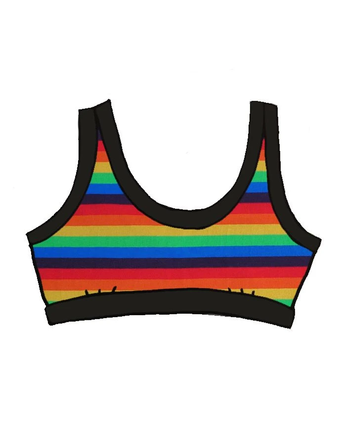 Thunderpants USA Rainbow Stripe Bralette 4 Thunderpants USA Rainbow Stripe Bralette