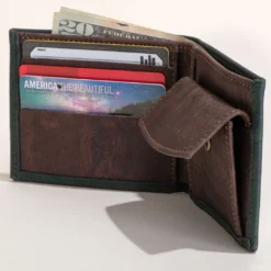 Tiradia Cork Gentleman's Cork Wallet With Coin Pocket