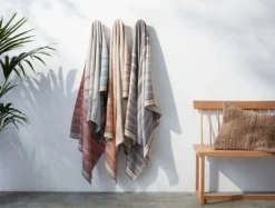 Coyuchi Tomales Beach Towel - Shadow / Indigo