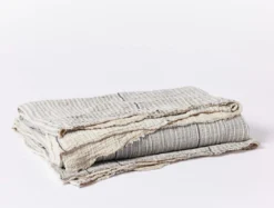 Coyuchi Topanga Matelasse Blanket - Neutral Stripe