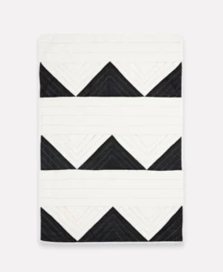 Anchal Triangle Throw Quilt - Charcoal