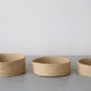 Will & Atlas Home Goods Trio Of Round Jute Baskets - Natural 2 Will & Atlas Home Goods Trio Of Round Jute Baskets - Natural