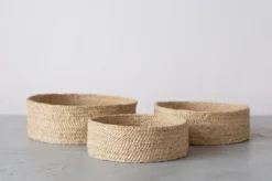 Will & Atlas Home Goods Trio Of Round Jute Baskets - Natural