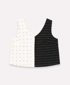 Anchal Clothing Two-Tone Crop Tank Top