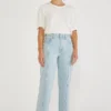 ÉTICA Tyler Seamed Crop Jeans - Sea Breeze
