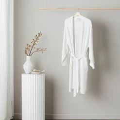 Ettitude Unisex Bamboo Waffle Robe - Cloud