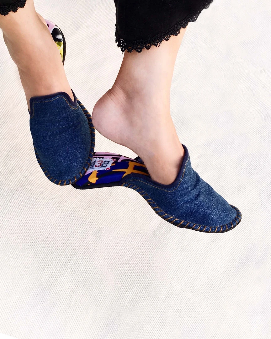 ONE432 Recycled Unisex Slippers - Cobain Denim 4 ONE432 Recycled Unisex Slippers - Cobain Denim