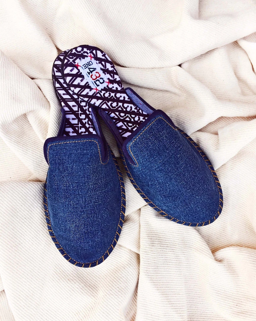 ONE432 Recycled Unisex Slippers - Cobain Denim 3 ONE432 Recycled Unisex Slippers - Cobain Denim