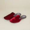ONE432 Upcycled Velvet Unisex Slippers - Begum Scarlet Best Sellers
