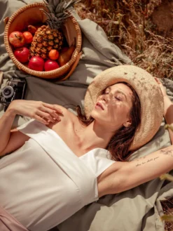 Valani Clothing Malina Tencel Top - Cloud Dancer