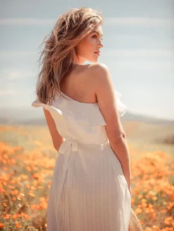 Valani Special Occasion Sokha Banana Midi Dress - Cloud Dancer 8 Valani Special Occasion Sokha Banana Midi Dress - Cloud Dancer