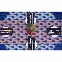 Ichcha Vera Blue Napkin Set 14 Ichcha Vera Blue Napkin Set