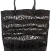 Swahili African Modern Veta Vera Raven Lace Weave Shopper Bag