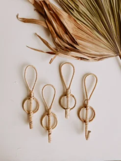 Village Thrive Banyak Rattan Wall Hook Set Home Goods 10 Village Thrive Banyak Rattan Wall Hook Set Home Goods