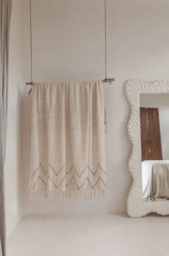 Village Thrive Black Zig Zag Blanket Home Goods