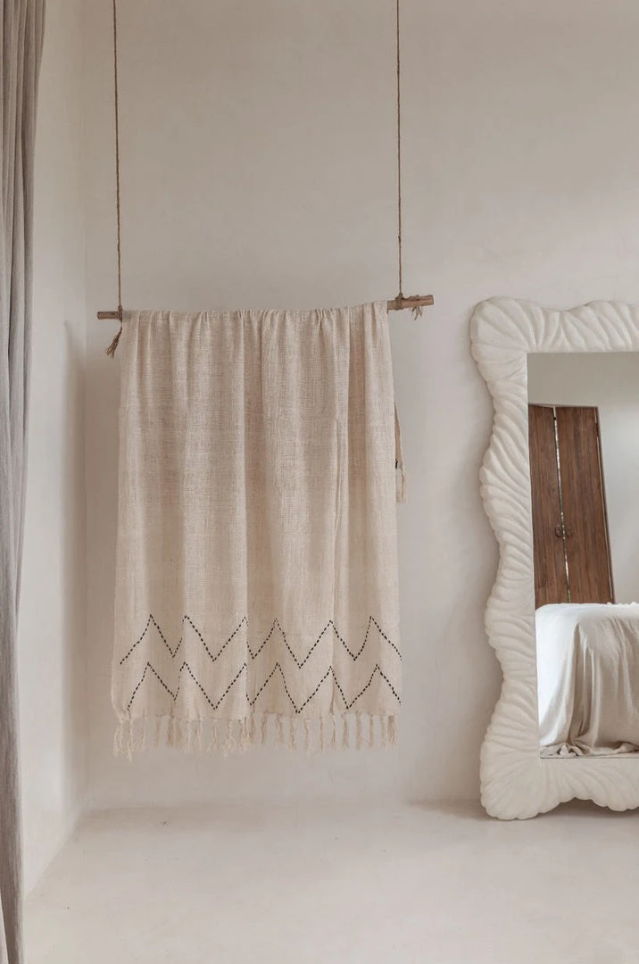 Village Thrive Black Zig Zag Blanket Home Goods 3 Village Thrive Black Zig Zag Blanket Home Goods