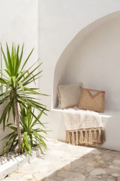 Village Thrive Gold Motif Throw Blanket