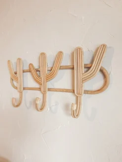 Village Thrive Cactus Rattan Multi Wall Hook Home Goods