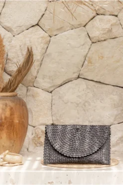 Village Thrive Accessories Rattan Clutch Bag