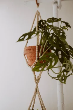 Village Thrive Wood Beaded Plant Hangers Home Goods