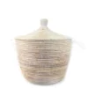 Mbare White Floor Basket Home Goods