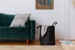 Will & Atlas Jute Laundry Basket - Charcoal Home Goods