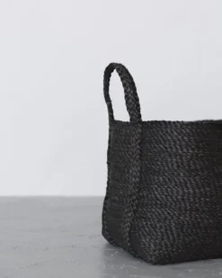Will & Atlas Large Jute Basket - Charcoal
