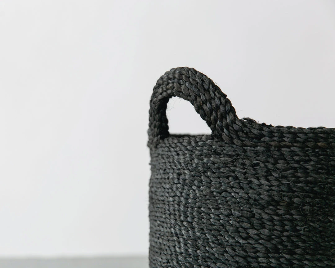 Will & Atlas Oval Jute Baskets - Charcoal 4 Will & Atlas Oval Jute Baskets - Charcoal