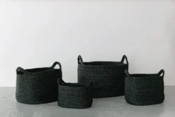 Will & Atlas Oval Jute Baskets - Charcoal 7 Will & Atlas Oval Jute Baskets - Charcoal