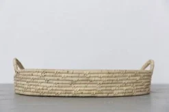 Will & Atlas Palm Leaf Large Woven Tray 10 Will & Atlas Palm Leaf Large Woven Tray