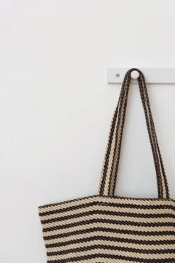 Will & Atlas Paris Striped Oversized Tote - Black + White Best Sellers