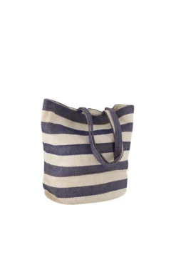 Will & Atlas Provence Striped Oversized Tote - Indigo + White