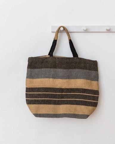 Will & Atlas Accessories Sonoma Jute Shopper - Indigo Stripe 3 Will & Atlas Accessories Sonoma Jute Shopper - Indigo Stripe