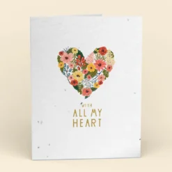 Cute Root With All My Heart Plantable Cards - 10 Pack Greeting Cards