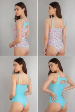 Wolven Reversible Four-Way Recycled One Piece Swimsuit - Amalfi