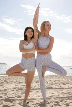 Wolven Crisscross Four-Way Recycled Top - Aquarius