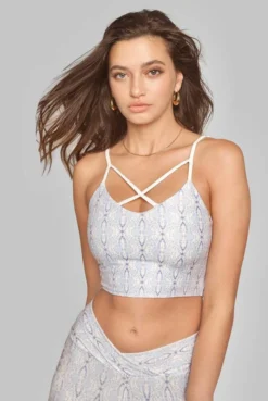 Wolven Crisscross Four-Way Recycled Top - Aquarius