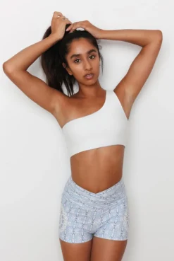 Wolven Reversible One Shoulder Recycled Top - Aquarius Activewear + Athleisure