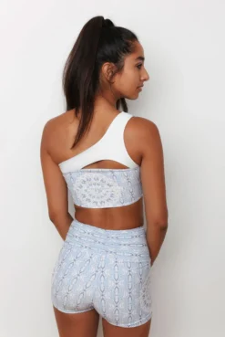 Wolven Reversible One Shoulder Recycled Top - Aquarius Activewear + Athleisure