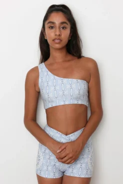 Wolven Reversible One Shoulder Recycled Top - Aquarius Activewear + Athleisure