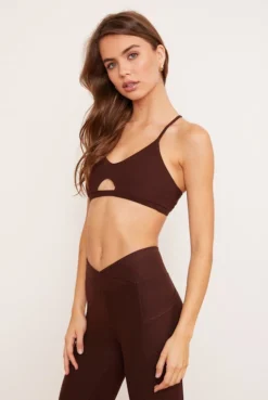 Wolven Reversible Crisscross Recycled Bra - Chai Activewear + Athleisure