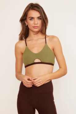 Wolven Reversible Crisscross Recycled Bra - Chai Activewear + Athleisure